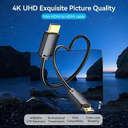 Кабель Vention HDMI-miniHDMI V 2.0 2 м (AGHBH) - мініатюра 2