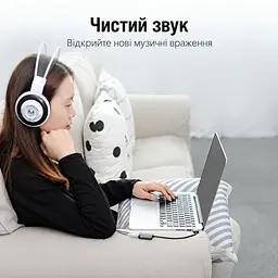 Зовнішня звукова карта Vention аудіоадаптер USB-A з окремими роз’ємами 3,5 мм для навушників і мікрофона 2.1 каналу 16 біт 44,1/48 кГц Plug and Play сірий (CDKHB) - мініатюра 7