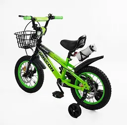 Велосипед 2-х колісний Corso Falcon 14" FL-14833 сталева рама, дискові гальма, додаткові колеса, зібраний на 85% (6800070148333) - мініатюра 3