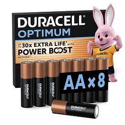 Батарейка Duracell Optimum AA лужні 8 шт. в упаковці (5014726 / 5015601)