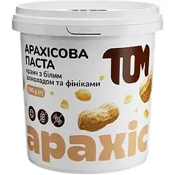 Замінник харчування TOM Арахісова паста Crunch з фініками та білим шоколадом, 500 грам