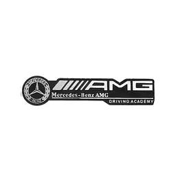 Емблема напис Mercedes-Benz AMG Driving Academy 159×32мм алюміній (на скотчі)