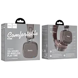 Навушники Bluetooth Hoco W56 Earl BT headphones Brown - мініатюра 2