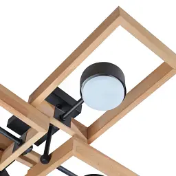 Стельовий світильник ETRON CrossWood 1-EDR-8434 GX53 4×15W натуральний/чорний - мініатюра 2