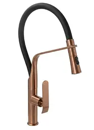 Змішувач для кухні Rea Castor із гнучким виливом black brushed copper REA-B4320