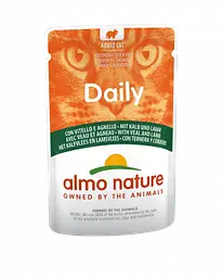 Вологий корм Almo Nature з телятиною та ягням для котів (шматочки в желе) (70 гр.)
