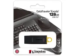 USB флеш-накопичувач Kingston DataTraveler Exodia 128GB USB-A 3.2 Gen 1 Black/Yellow (DTX/128GB) [54114] - мініатюра 3