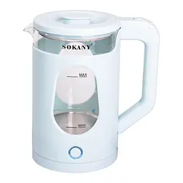 Електрочайник Sokany SK-SH-1071 на 2.3 л 2000 Вт, блакитний Sokany SK-SH-1071BL - мініатюра 2