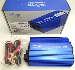 Автоінвертор-перетворювач напруги 12 V-220 V 600 Вт 12 V-220 V 600 W 2 USB Power Inverter Tommatech MS600