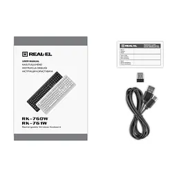 Клавіатура REAL-EL RK-760W Wireless Black (EL123100058) - мініатюра 9