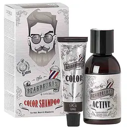 Набір для фарбування волосся, бороди та вусів Beardburys NEW 9G відтінок сірий 30 мл/45 мл 