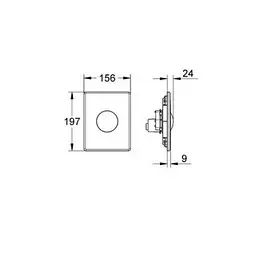 Клавіша змиву Grohe SKATE & SKATE AIR, Хром матовий 38573P00 - мініатюра 2