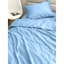 Комплект постільної білизни Ecotton Blue півтораспальний полісатин блакитний (25308) - мініатюра 6