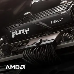 Модуль пам'яті для комп'ютера DDR4 16GB 3200 MHz Fury Beast Black Kingston Fury (ex.HyperX) (KF432C16BB1/16) - мініатюра 11