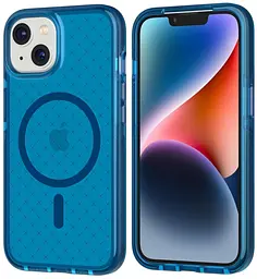Оригінальний протиударний силіконовий чохол для iPhone 14/13 Evo Check MagSafe Blue T21-9818 - мініатюра 3
