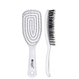 Щітка для волосся масажна Salon Professional продувна спіральна, біла - мініатюра 9