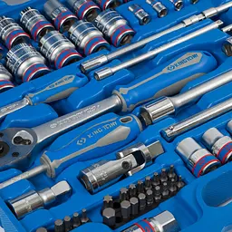 Набір інструментів 103 одиниці 1/4"+1/2" у пластиковому кейсі - мініатюра 6