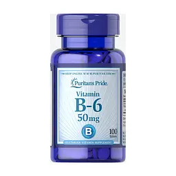 Вітамін B-6 Vitamin B-6 (Pyridoxine Hydrochloride) 50 mg 100 tabs