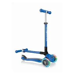 Самокат Globber Primo Foldable Fantasy Lights Перегони, з колесами, що світяться, до 50 кг, 3+, 3 колеса, синій - мініатюра 7