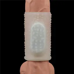 Насадка на пеніс з вібрацією Lovetoy Vibrating Drip Knights Ring 10 см білий - мініатюра 3
