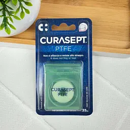 Зубна нитка Curasept Floss з матеріалу PTFE з хлоргексидином, 35 м