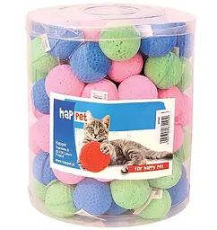 Happet Іграшка для котів "М'які м'ячики", ∅ 5 см, 96шт. (K098)