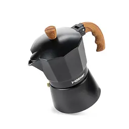 Кавоварка гейзерна Holmer 150 мл чорна (CF-0150-BW Natural) - мініатюра 3