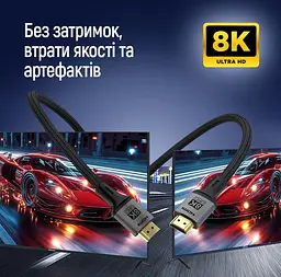 Кабель HDMI Colorway CB-HD088BK UHD v2.1 8K 48Gbit HDR Ethernet ARC 2 м - мініатюра 11