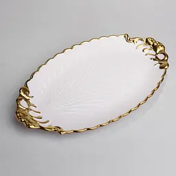 Блюдо сервировочное фарфоровое Margaret 36.2*20*3 см Yiwu YYSH1236 - миниатюра 3