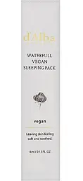 Гелева маска для сну 4 мл D'alba Waterfull Vegan Sleeping Mask - мініатюра 1