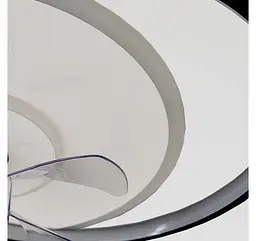 Стельова LED-люстра-вентилятор Artlight WG5088B BK+WH, біла з чорною окантовкою, 51 Вт, від 10-18 м² - мініатюра 5