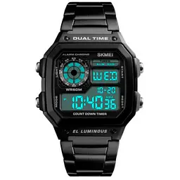 Чоловічий годинник Skmei 1335 Ripple Black - мініатюра 2
