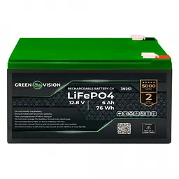 Акумулятор GreenVision LiFePО4 12,8V - 6Ah (76Wh)