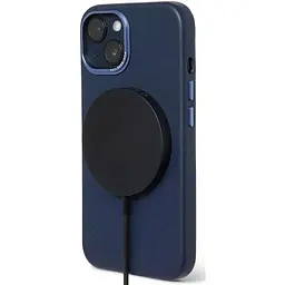 Оригінальний шкіряний чохол Decoded Leather Case MagSafe для Apple iPhone 13 (6.1") Matt Navy Blue