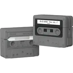 Чохол Elago Cassette Tape Case Black for AirPods Pro 2nd Gen сірий (EAPP2TAPE-BK+STR-BK) - мініатюра 2
