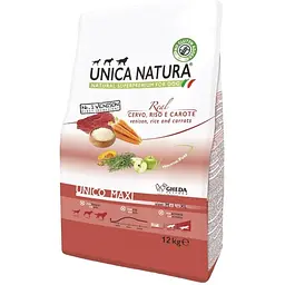 Сухий корм для собак Unica Natura Unico Maxi оленина з рисом та морквою 12 кг