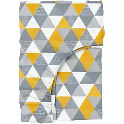 Простирадло Cosas на резинці 80х200 triangles, жовтий (DeltaYellowGrey_80x200x20)