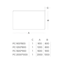 Захисне покриття для поверхонь "м'яке скло" MBM HOME 90x80 см прозоре (PC-900*800 T) - мініатюра 21