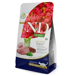 Сухий дієтичний корм Farmina N&D Quinoa Digestion для дорослих котів, у разі порушень травлення, ягню та кіноа, 1.5 кг