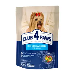 Сухий корм для собак Club 4 Paws Premium для малих та мініатюрних порід з лососем 900 г (4820269145269)