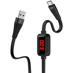 USB Cable Hoco S4 Type-C Black 1m (with display) - мініатюра 4