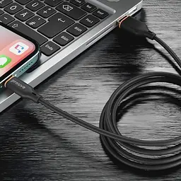 Кабель Proove Jelly Silicone USB to Lightning 2.4A (1m) black - мініатюра 6
