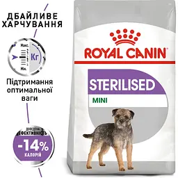 Сухий корм для стерилізованих собак Royal Canin CCN Mini Sterilised 3 кг - мініатюра 5