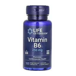 Вітамін B6 Life Extension 250 мг (Vitamin B6) - 100 веганських капсул