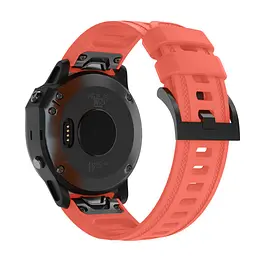 Силіконовий ремінець на смарт годинник Garmin 42,43 mm, Silicone, coral red, зі зручною застібкою, на фітнес браслет, ArmorStandart (ARM87730) - мініатюра 2