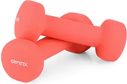 Гантелі для фітнесу неопренові Gymtek Queenfit 2х0,5кг рожевий