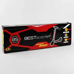 Самокат Best Scooter 60х13х100 см Чорно-білий 000231429 - мініатюра 6