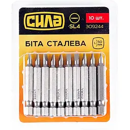 Біта викруткова APRO насадка пряма Сила SL4 x 50 мм в упаковці 10 шт.