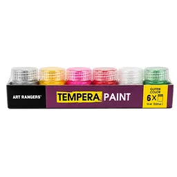Набір фарб TEMPERA Glitter Art Rangers PT24.06015.A водорозчинні, 6 кольорів, 15 мл
