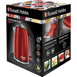 Електрочайник Russell Hobbs Colours Plus 1.7 л червоно-чорний (20412-70) - мініатюра 2